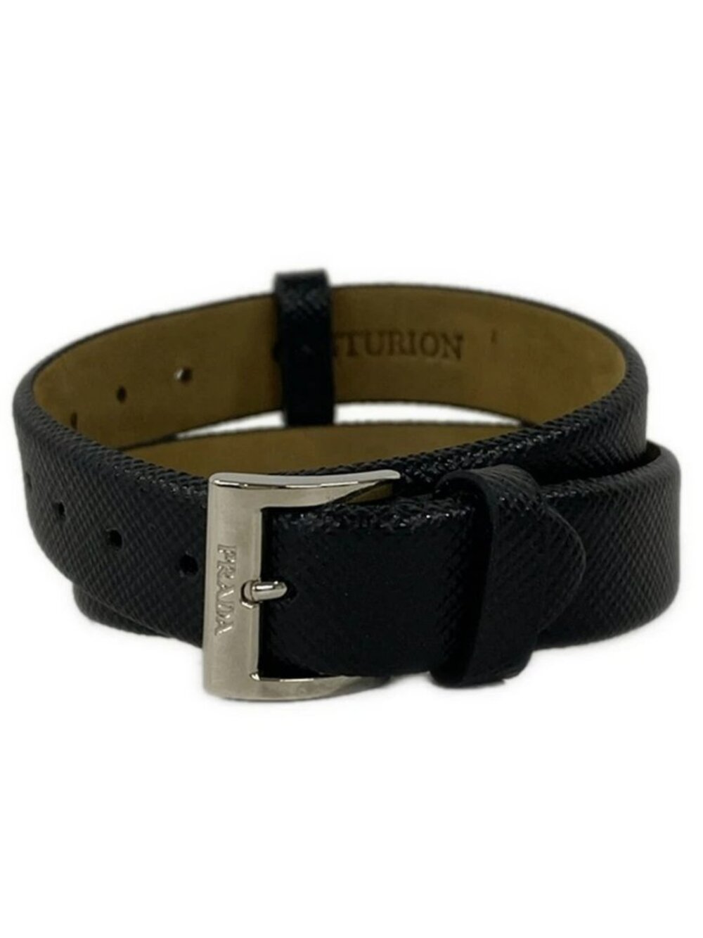 PRADA - Black Leather Bracelet